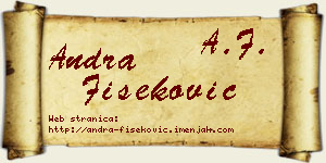 Andra Fišeković vizit kartica